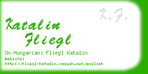 katalin fliegl business card